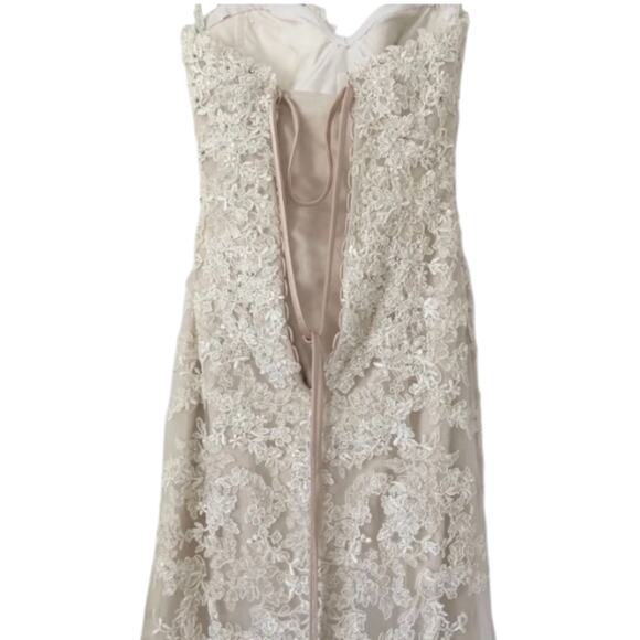 NWT Sophia Toli Wedding Dress Detachable Tulle Skirt Dream Dress Sz 6 Ivory - Picture 10 of 13